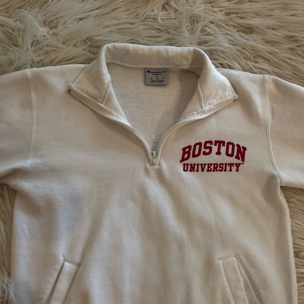 3/4 zip BU champion sweater